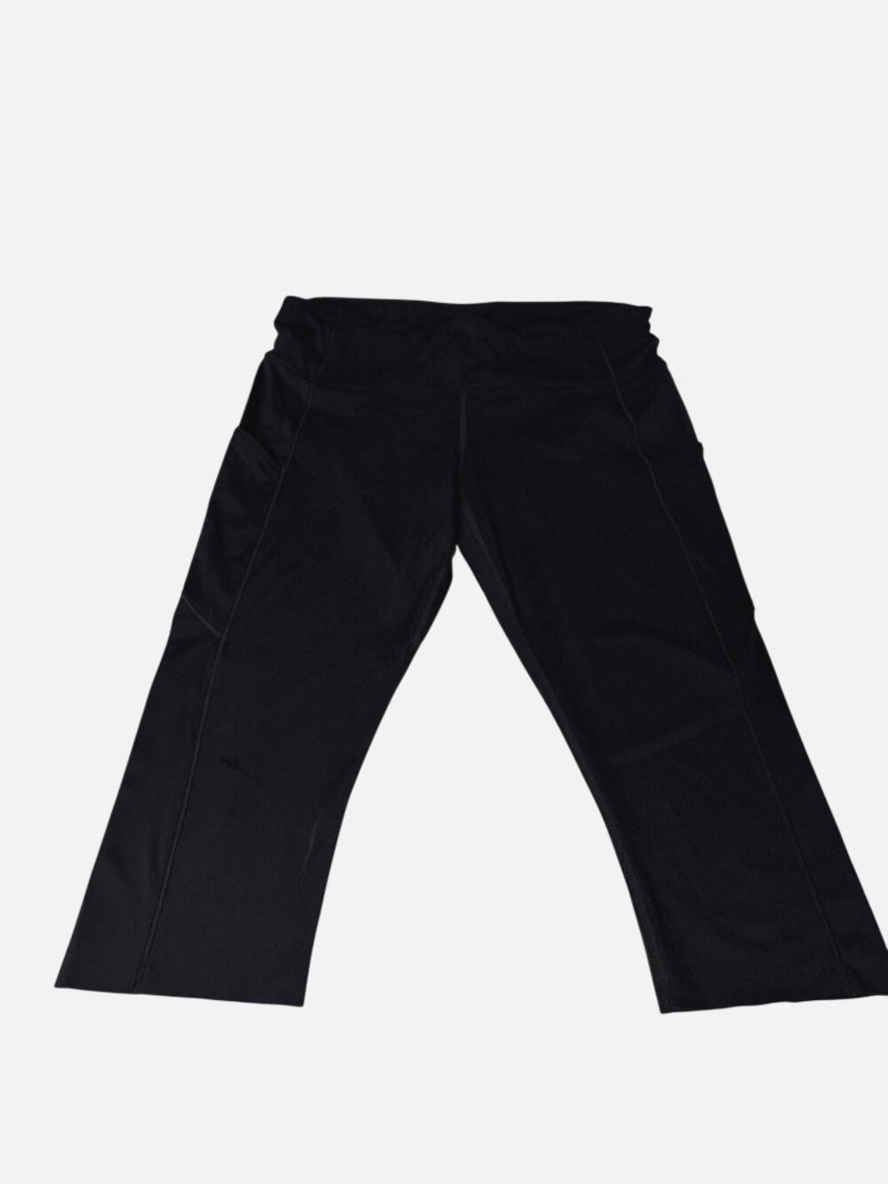 Lululemon Black High Rise Cropped Leggings Womens Size 14 Athleisure Yoga